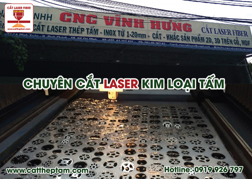 Cắt laser kim loại thép tấm giá rẻ HCM tại CNC Vĩnh Hưng