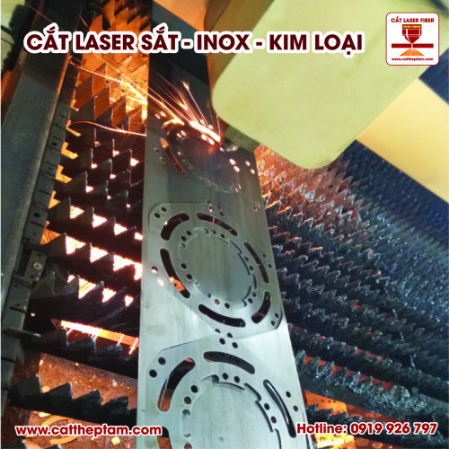 Cắt laser inox dày sản xuất chi tiết máy gia công cơ khí chính xác